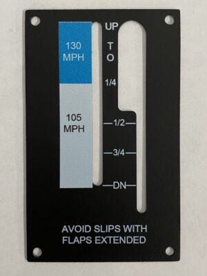 Cessna 177 Flap Placard