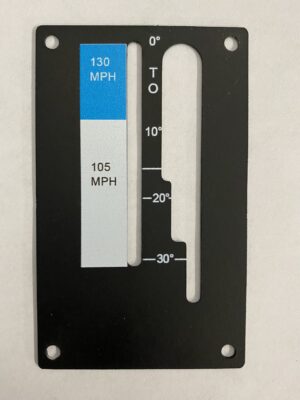 Cessna 177A Flap Placard