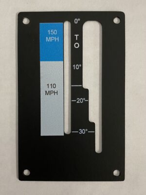 Cessna 177RG Flap Placard