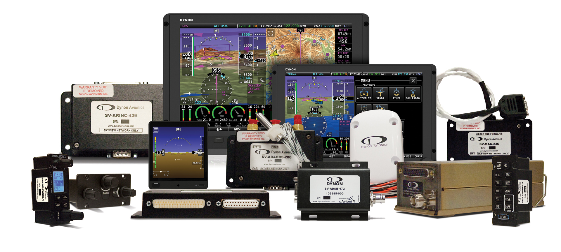 Dynon SkyView HDX displays and available system components