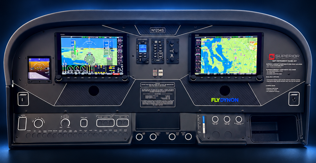 Superior’s Dynon SkyView HDX cockpit concept with dual displays